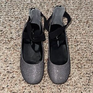 Elegant Silver Sparkling Girl’s Shoes- Size 2